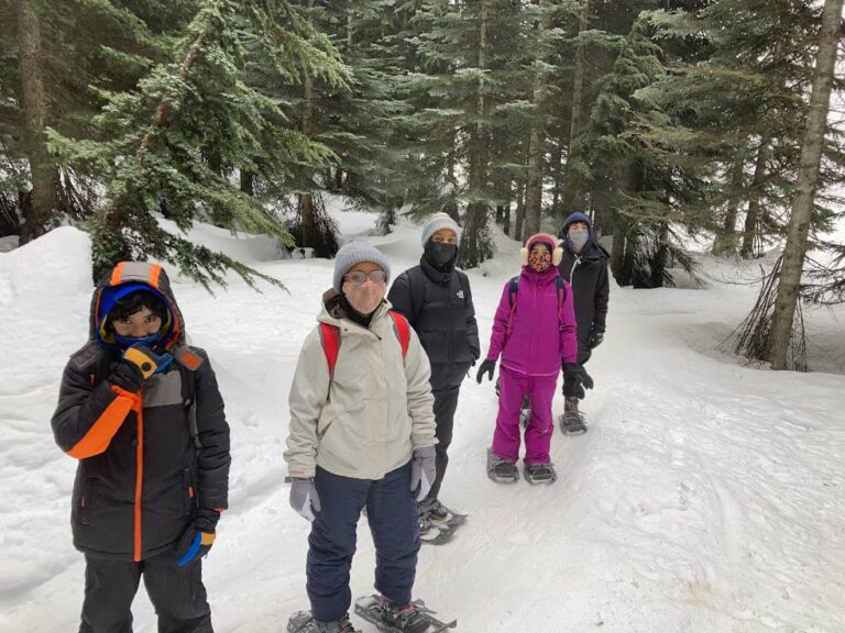 Students Snowshoeing